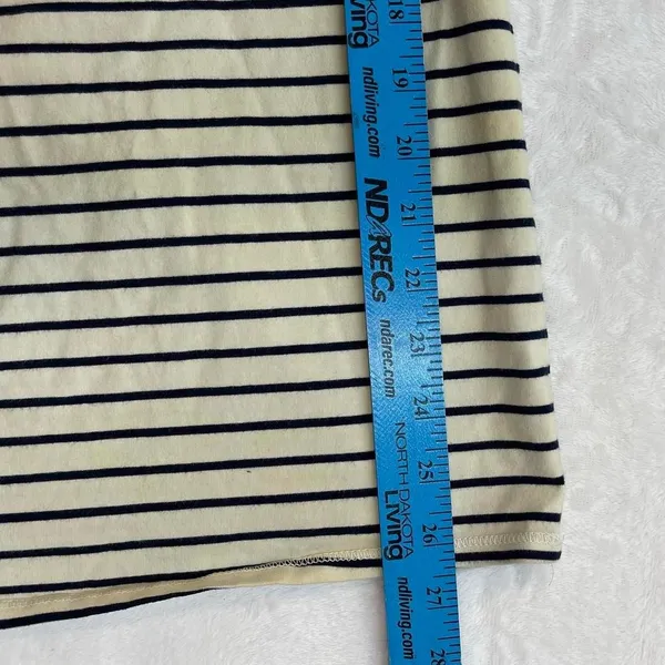 Maurice's Vintage Y2K Striped Extra-Long Cami Tank Top Cream Black - Image 3