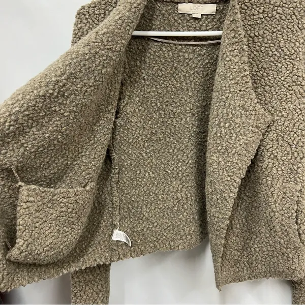 ANN TAYLOR LOFT Open Front s Cardigan wool blend soft Sweater jacket w/pockets - Image 6