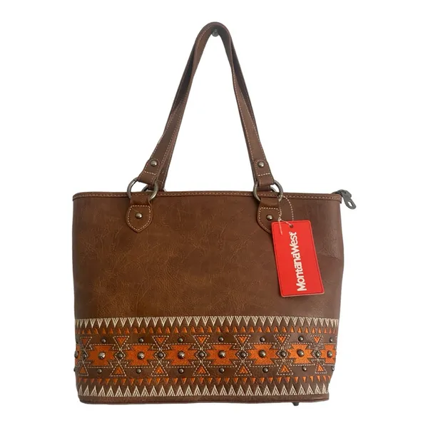 Tribal‎ Ethnic Western Style Shoulder Bag, Cognac Color, Simple & Beautiful - Image 2