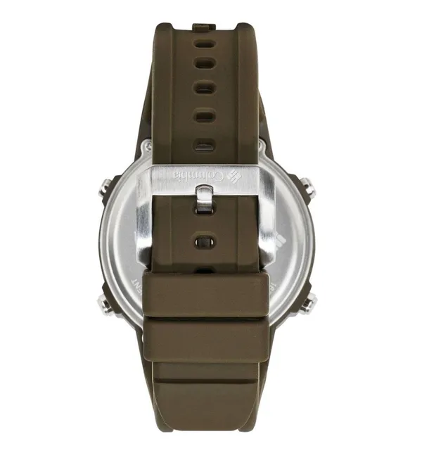 Columbia Exclusive Peak Patrol Quartz Digital Dial Olive Green Strap Men's Watchl - Image 2