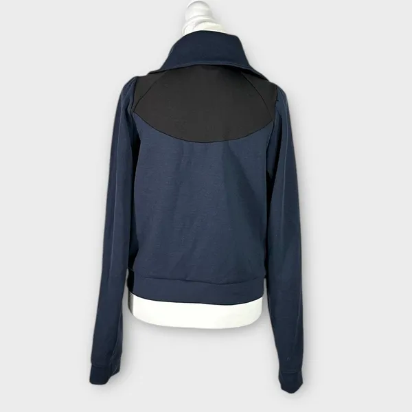 PUMA X Goop Track Jacket Women's Small Blue Black Full Zip Long Sleeve Pockets - Image 4