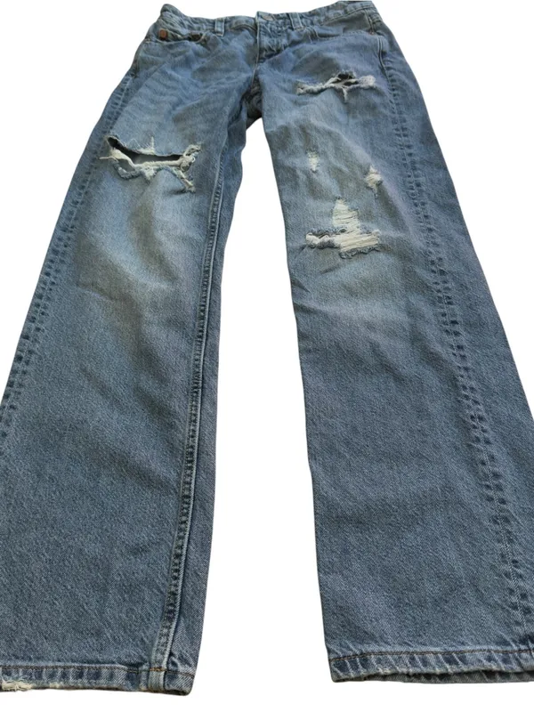 Aeropostale Low Rise Baggy Distressed Jeans Womens 00 Regular Y2K Skater Denim - Image 5