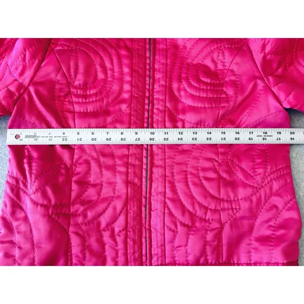 Acorn‎ Pink Quilted Lightweight Jacket Coat Full Zip Womens Medium - Image 8
