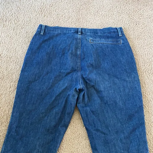 by Womyn Trouser Jeans Wide Leg Flare Dark Wash Sz 8 - Image 6