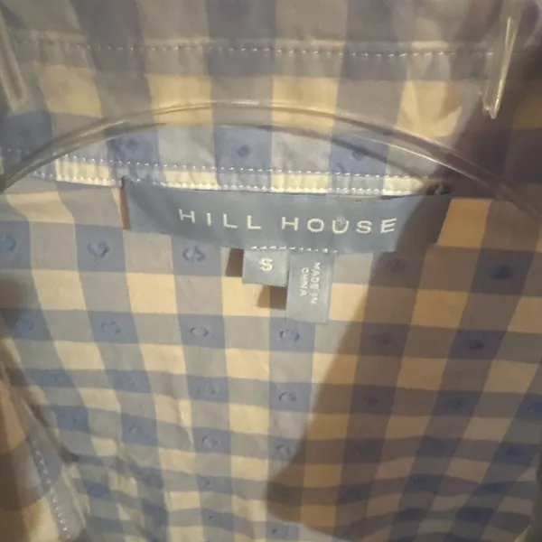 Hill House James Button Up Shirt in It Blue - Image 4