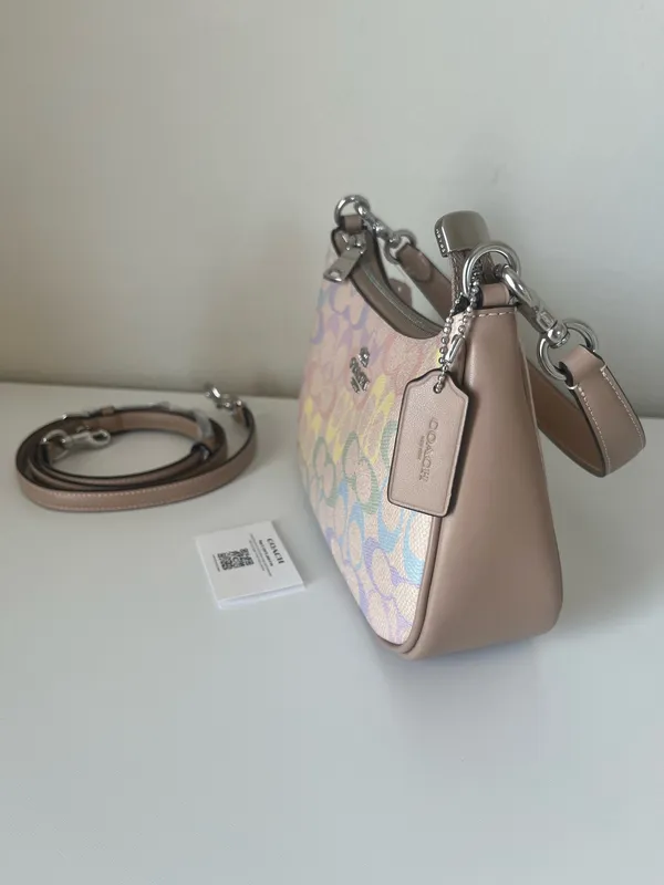 Coach Teri Shoulder Bag In Rainbow Signature Canvas - Image 3