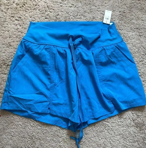 Aerie NWT The Hugger Home Run Shorts in Blue Pockets Drawstring Size Small - Image 4