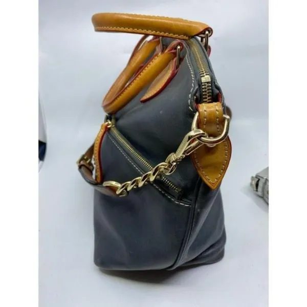 Dooney And Bourke Vintage Black Leather Shoulder B - Image 6