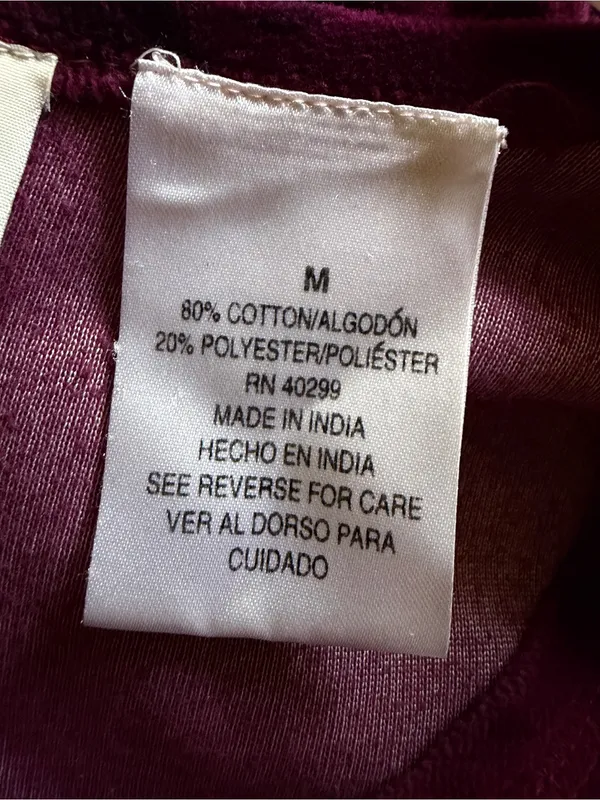 Vintage Erika & Company Velvet Dress Women's Burgundy Flowered Size M - Image 5