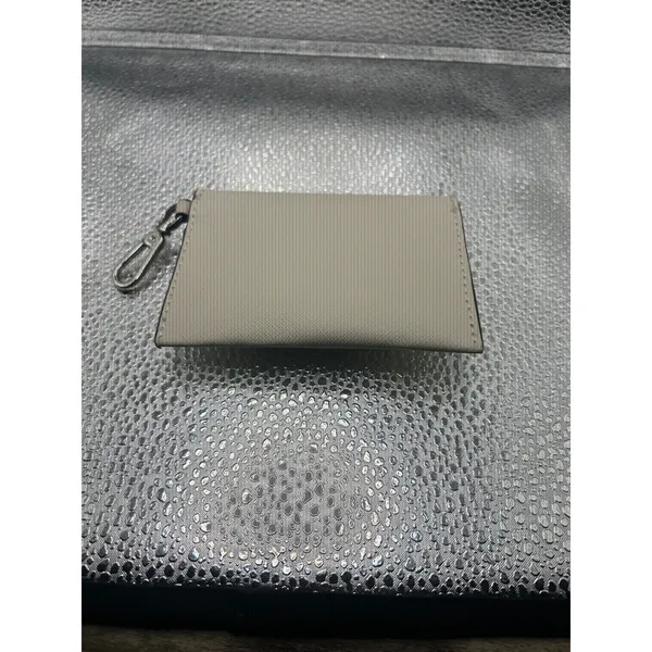 Calvin Klein Cream Saffiano Card Holder Wallet with Key Clip Logo Snap Flap‎ - Image 3