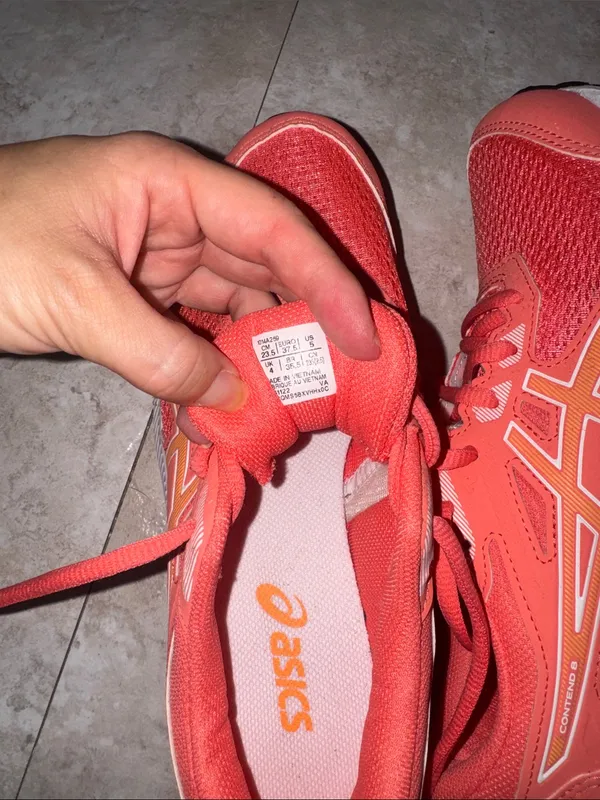 ASICS Women’s Coral-Orange Mesh Lace-Up Athletic Sneakers NWT - Image 5