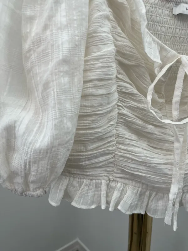 Lush Clothing Puff Sleeve Crop Top - Image 7