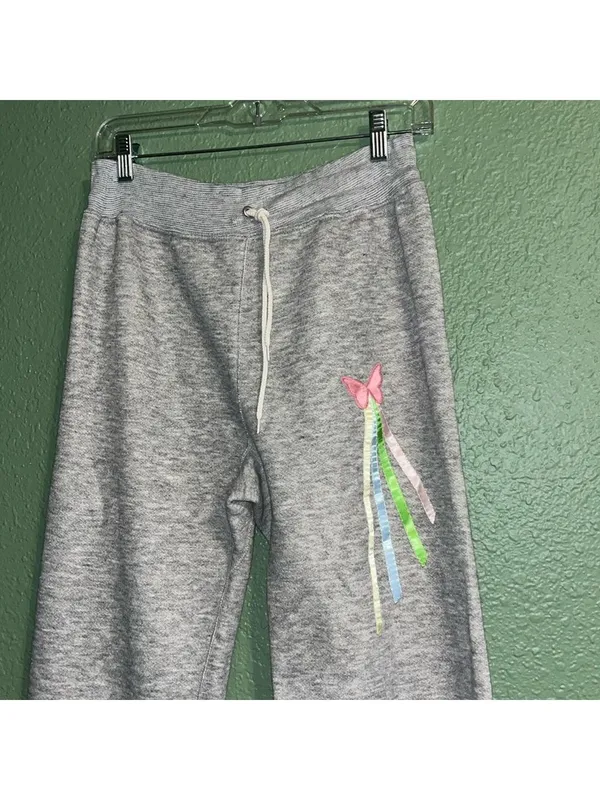 Vintage Butterfly Sweatpants 90s cottagecore granny boho pastel - Image 2