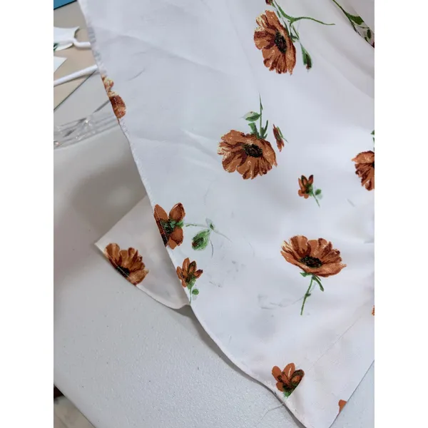 Ali & Jay White Orange Floral Ruffle‎ Peplum Maxi Dress M Wedding Guest Summer - Image 13
