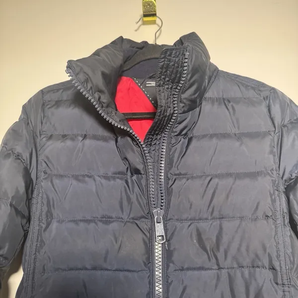 Tommy Hilfiger Women's Small Navy Quilted Long Puffer Coat Jacket -Read - Image 2
