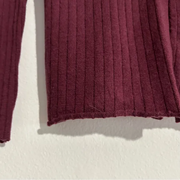 Abercrombie & Fitch 100% Merino Wool Ribbed Collared Sweater Preppy Academia - Image 4