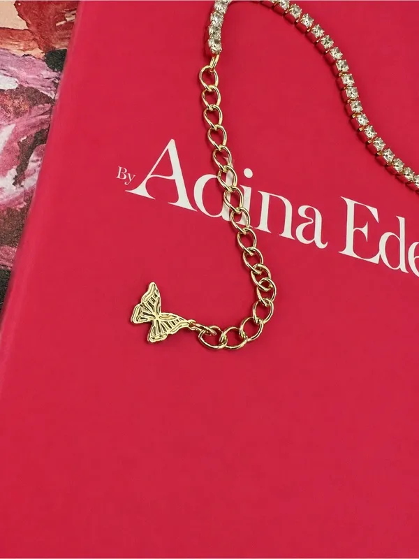 Revolve x Adina Eden Thin Tennis Choker in Gold - Image 7