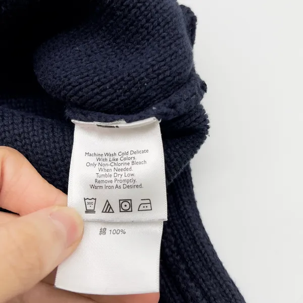 Eddie Bauer Hooded Sweater‎ Women Small Cotton Cable Knit Minimal Preppy Granola - Image 8
