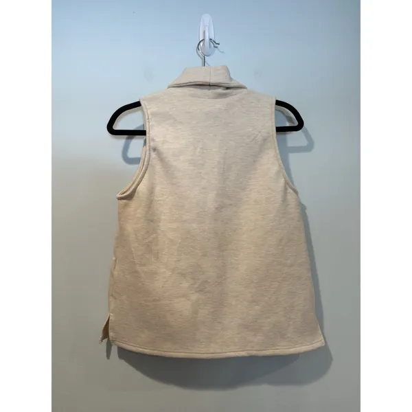 NEW OGL Turtleneck Top Medium Beige FuzzLuxe Minimal Travel Office Cottage - Image 2