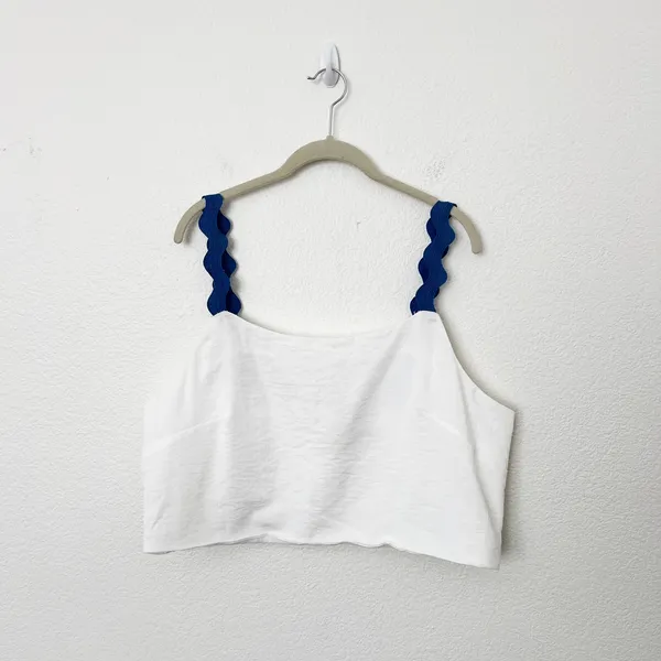 [PrettyGarden] White Blue Matching Set Crop Tank Maxi Skirt Summer NWOT Size XXL - Image 3