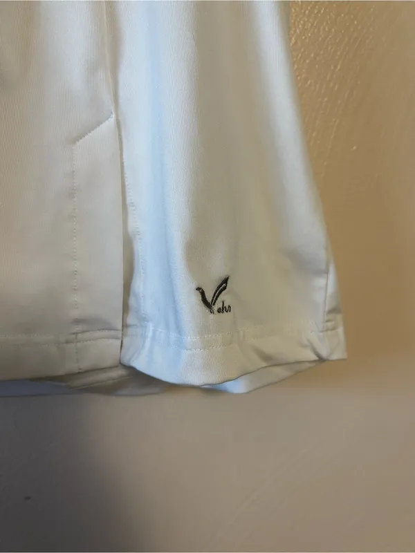 Maks‎ Women’s Skirt Tennis Golf Pickleball Lycra Shorts Stretch White Size Large - Image 5