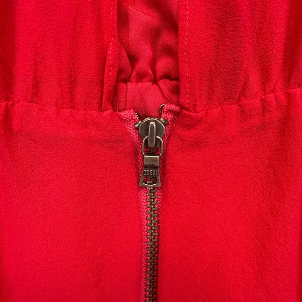 Alice + Olivia Red 100% Silk Bell Sleeve V-Neck Mini Dress C305530600 - Image 9