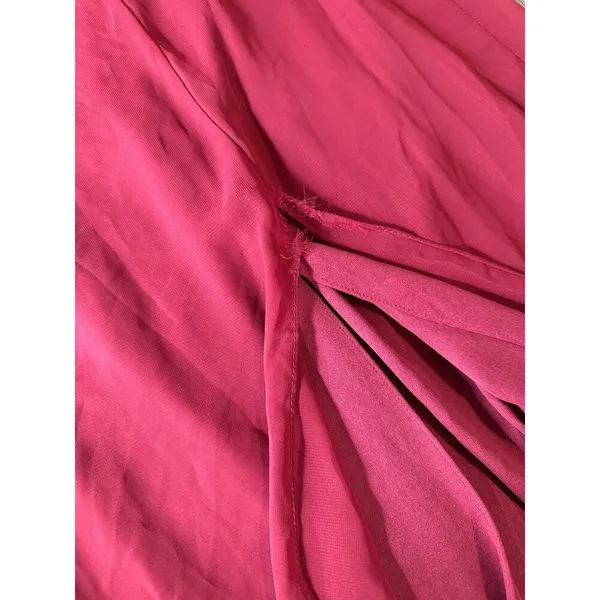 NWT‎ THREAD Bridesmaid Ines Chiffon Sleeveless Gown Burgundy Dessy Size 12 R - Image 5