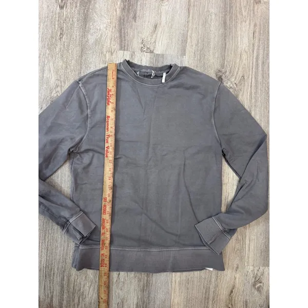 BLDWN Haring Pewter Gray Cotton Crewneck Sweatshirt Back Seam Detail Size Small - Image 6