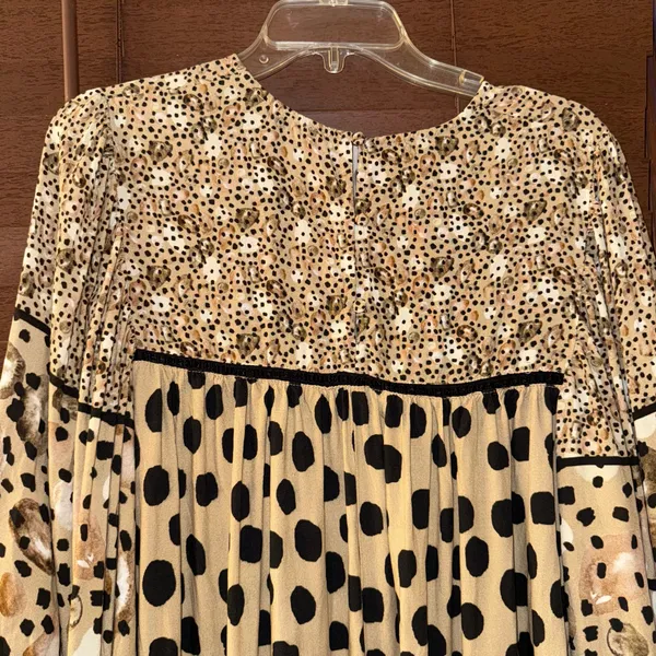 $148 NWOT Anthropologie x Conditions Apply Miranda Mixed Print Tunic Dress S - Image 9