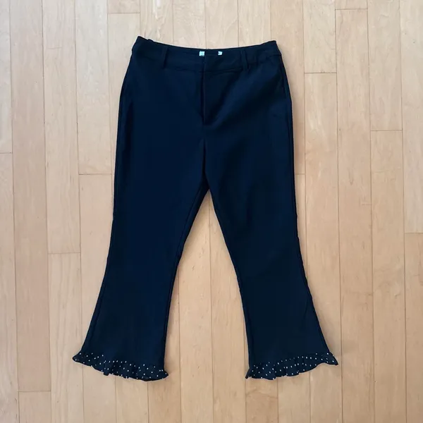 Princess Polly Darsie Frill Black Polka Dot Capri - Image 2