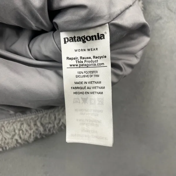 Patagonia Los Gatos Fleece Vest S Grey Full Zip High Pile Soft Layering Fuzzy - Image 5