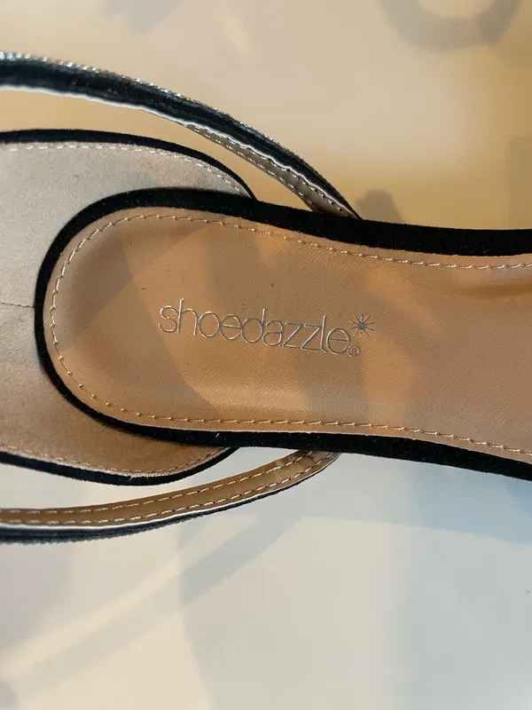 NEW Shoedazzle Women’s Black Flats Shoes Feature Sparkling Doublebow Size US11 - Image 3