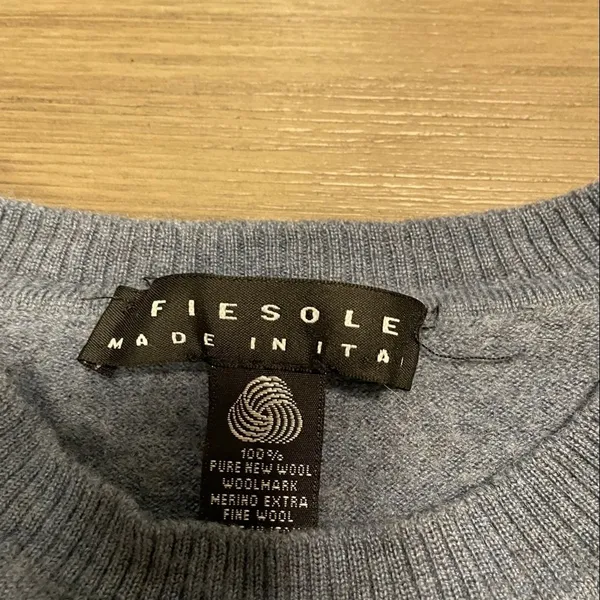 Fiesole‎ Gray Wool Long Sleeve Sweater Size M - Image 5