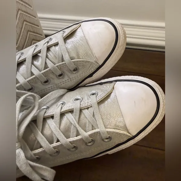 Converse Chuck Taylor All Star Low Top Metallic Shimmer Sneakers size 9 - Image 3