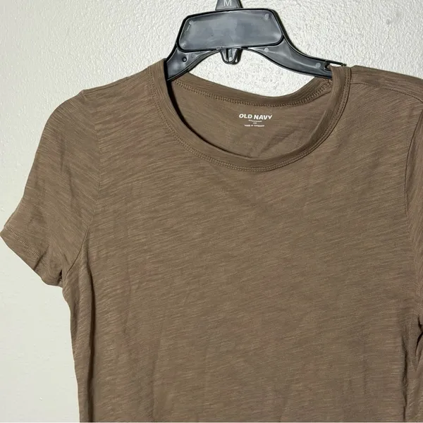 Old Navy Brown Women‎ Everywear T-Shirt Casual Minimalist size XS - Image 3