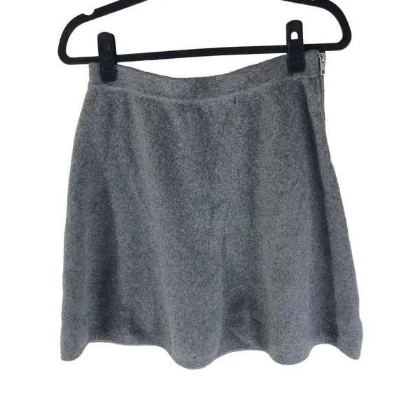 Tahari Womens Gray Wool Blend A-Line Skirt Size M - Image 2