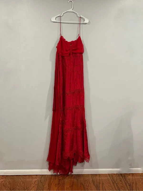 For Love and Lemons Rita Dress in Red XL - Image 2