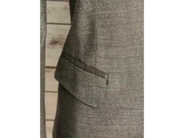 Ann Taylor taupe/brown wool-blend tailored tuxedo-inspired blazer Size 8P - Image 5