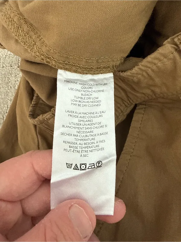Anthropologie Cargo Parachute Pants Brown Green Baggy Utility Size 28 - Image 12