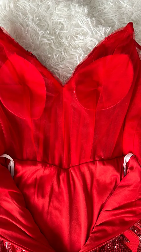 Red Homecoming Dress Size 8 - Image 5