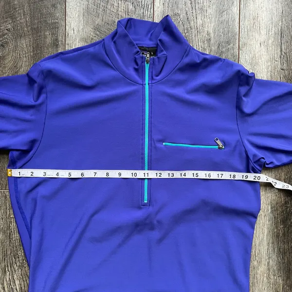 Patagonia Rare Vintage 1/2 Zip Pullover Base Layer Purple Teal Zipper Size Large - Image 12