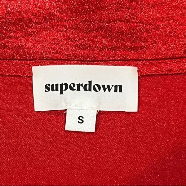 Superdown Gemini Wrap Top in Cherry Women’s Small - Image 4
