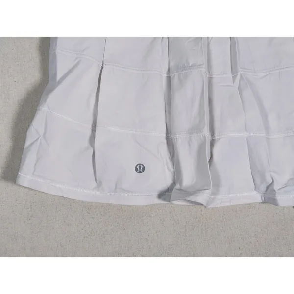 Lululemon Pace Rival Mid Rise Skort Size 10 Long White Tennis Running Pockets - Image 12