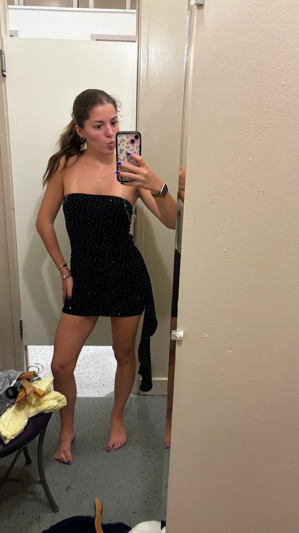 windsor black strapless dress mini  - Image 4