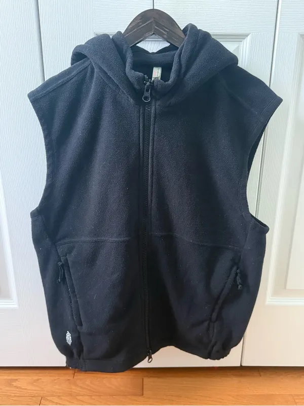 Free People Movement Higher Ground Fleece Vest in Black - Image 3
