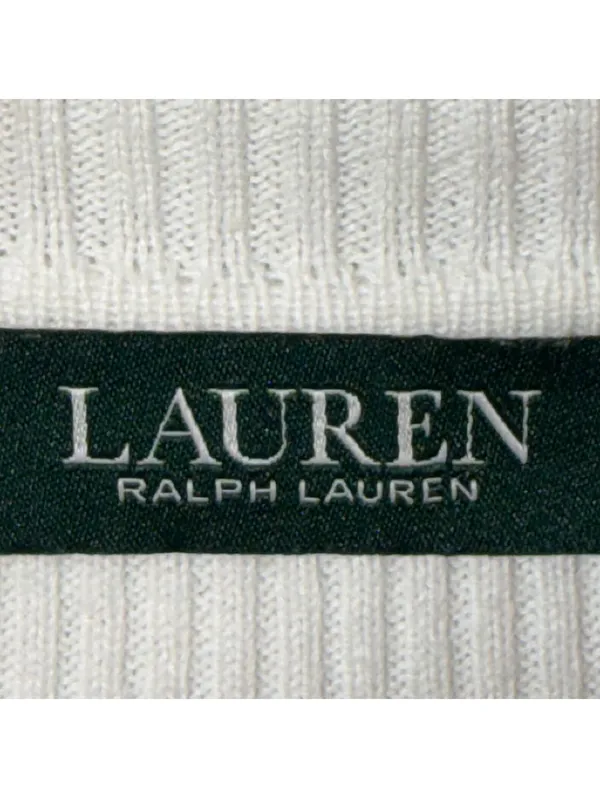 Lauren Ralph Lauren S White Ribbed Turtleneck Sweater - Image 6