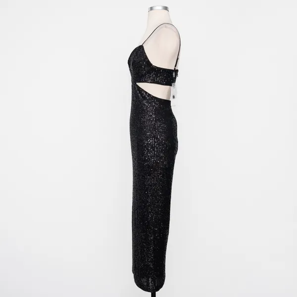 Bardot Black Sequin Cutout‎ Dress - Extra Small - Image 4