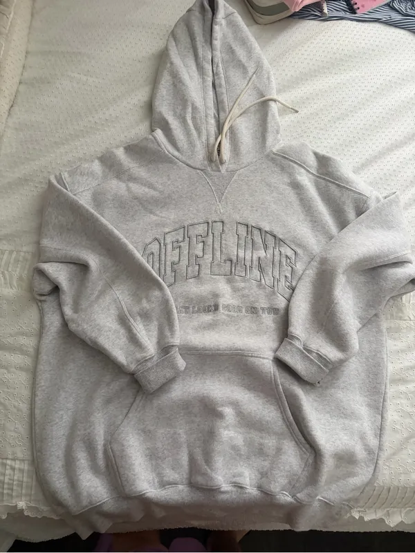 Aerie Cloud Fleece Oversized Hoodie Embroidered - Image 2