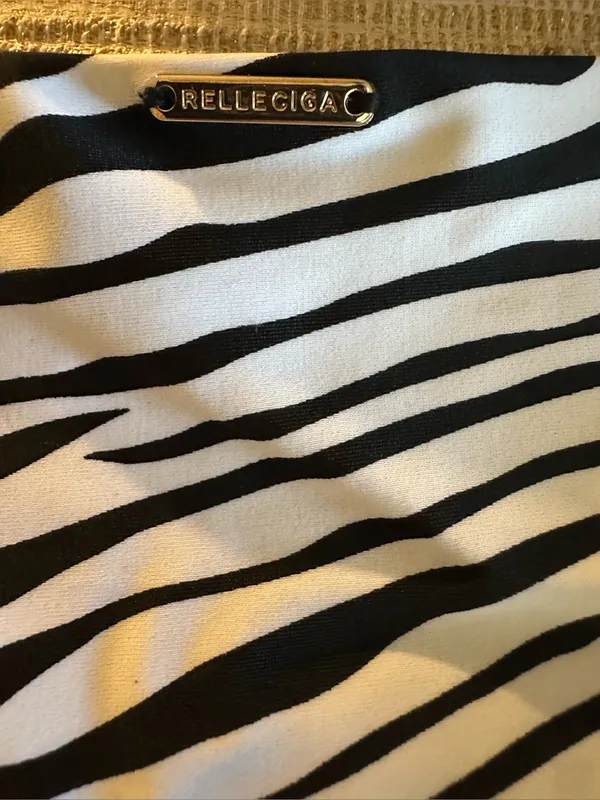 Relleciga Swimsuit Bikini Bottom Black And White Size M NWT - Image 5