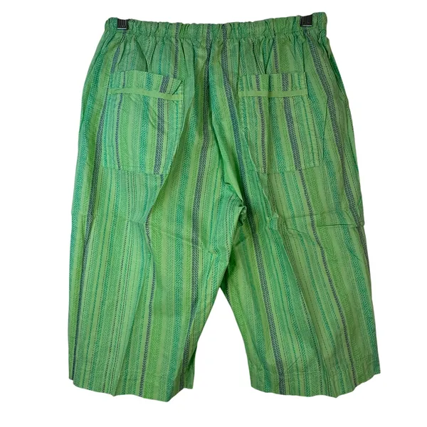 Fresh Produce Nautical‎ Rope Park Ave Capri Pants Meadow Green Cotton Large NWT - Image 2
